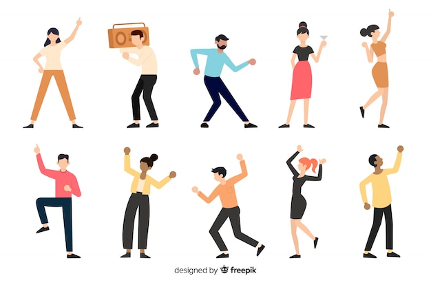 Free Vector people doing different actions