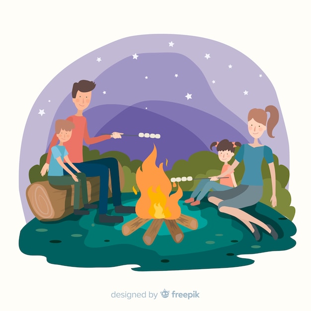 Free Vector people doing outdoor activities background