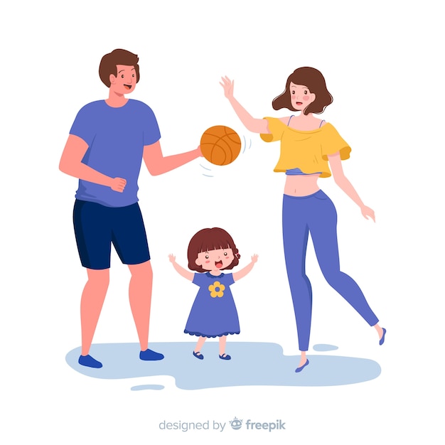 People doing outdoor activities flat design