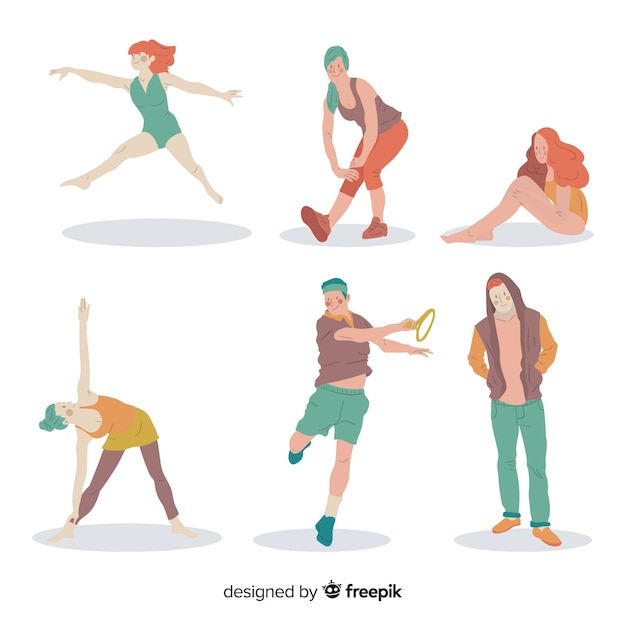 Free vector people doing things collection