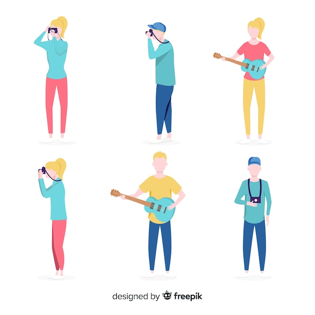 Free Vector people doing things collection