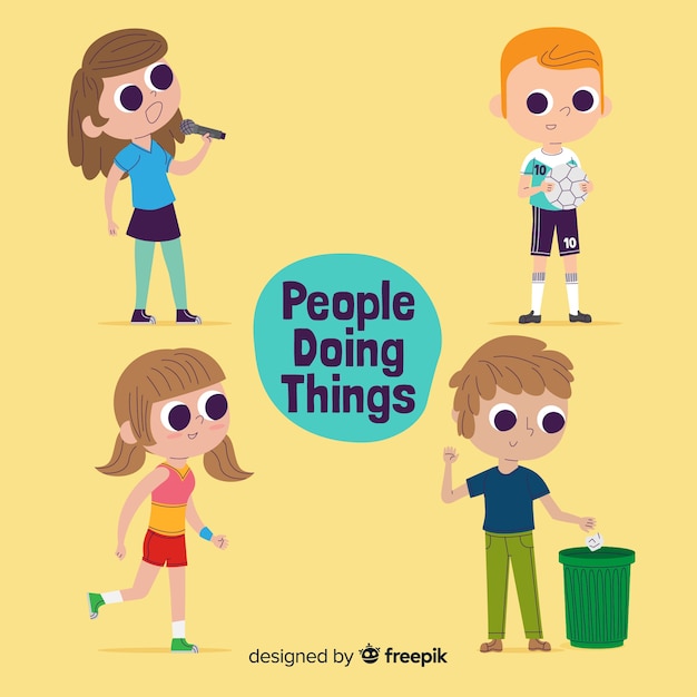 Free Vector people doing things