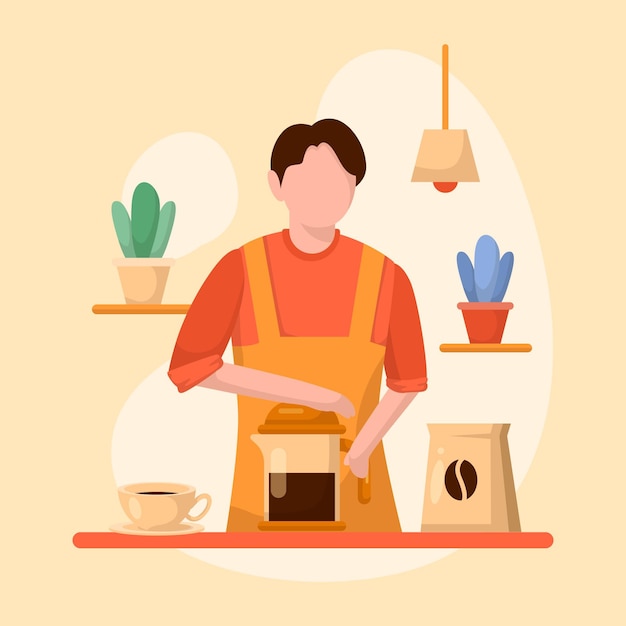 People making different coffee methods