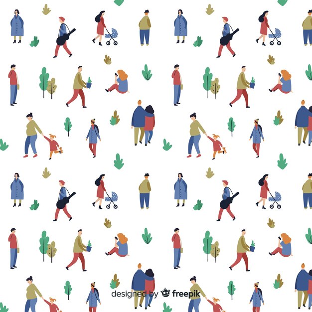 People in the park pattern