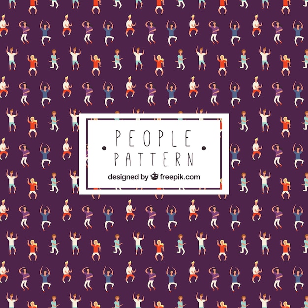 Free Vector people pattern with flat design