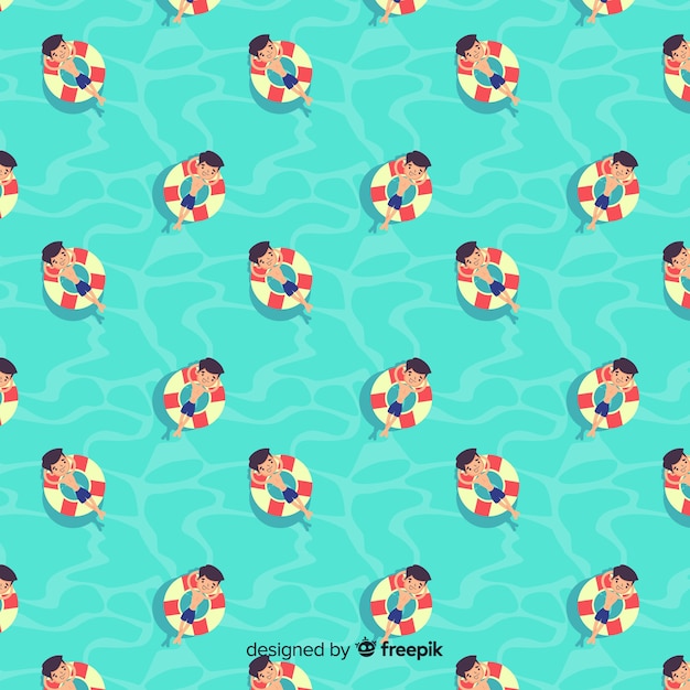 People relaxing at the beach pattern