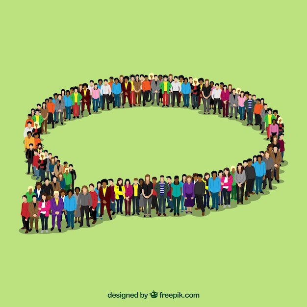 Free vector people shape background