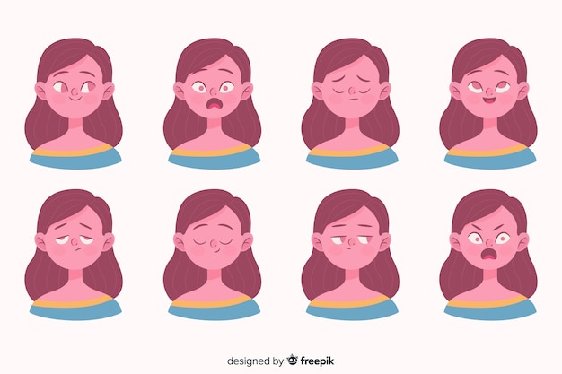 Free Vector people showing emotions