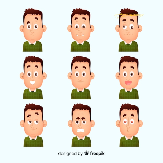 Free Vector people showing emotions