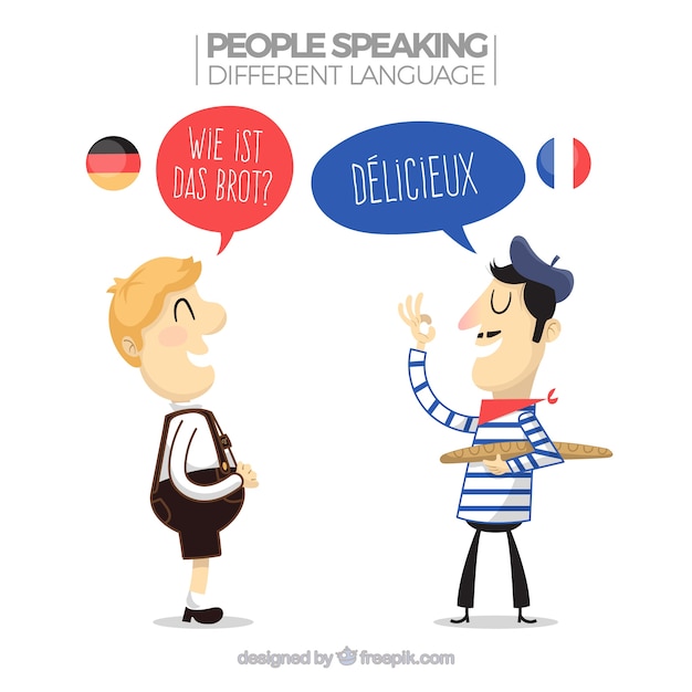 Free Vector people speaking different languages