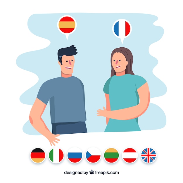 Free vector people speaking in different languages