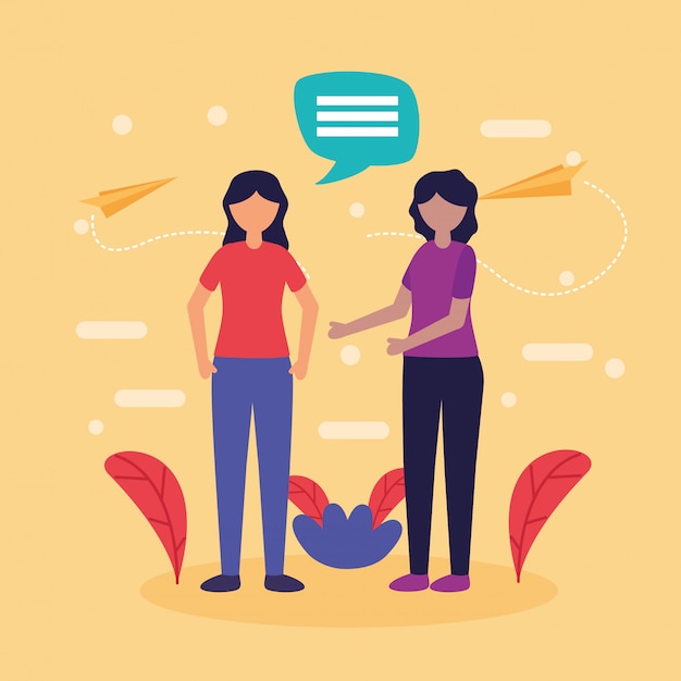 Free Vector people teamwork flat design image