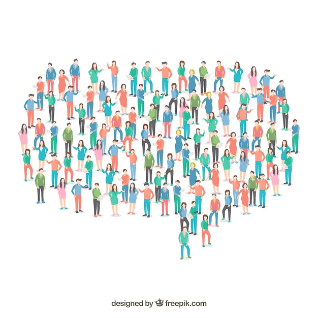 Free vector people  together background