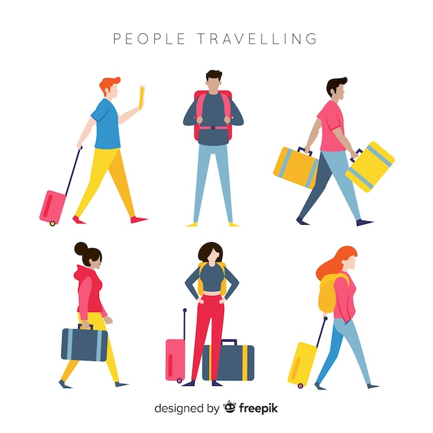 People traveling collection