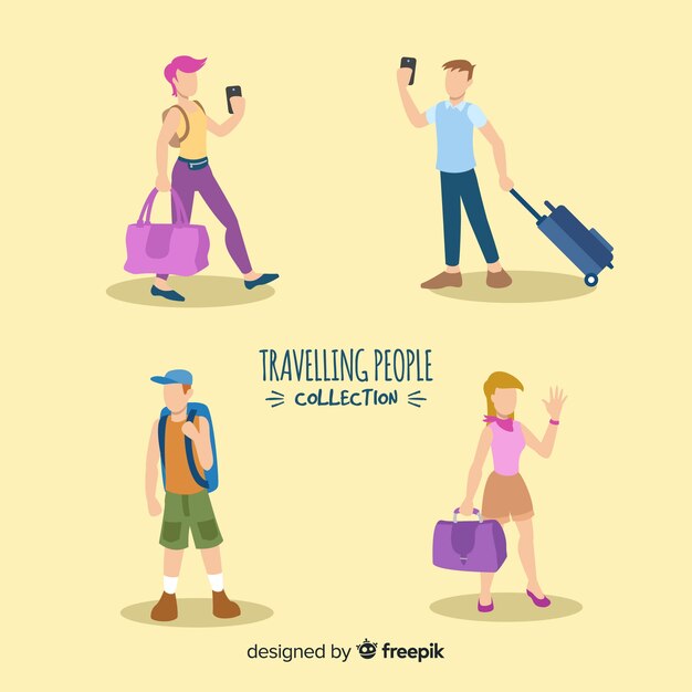 People traveling collection