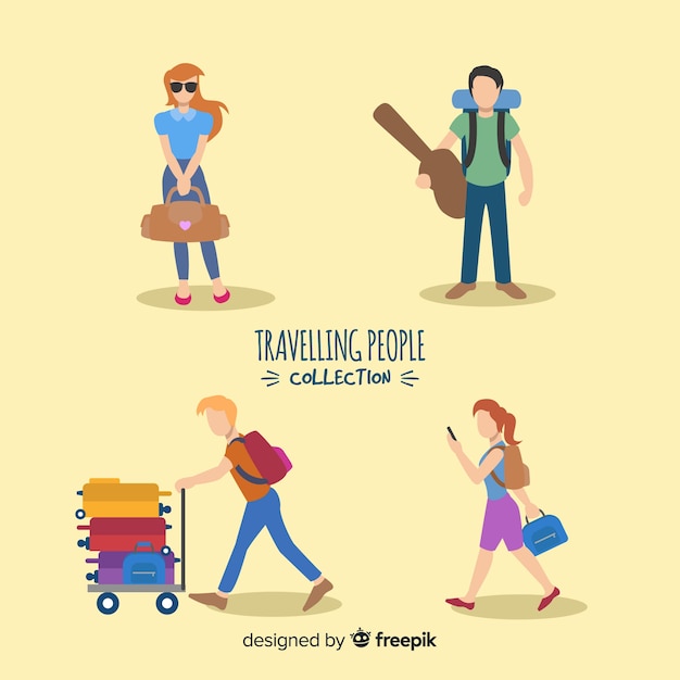 People traveling collection