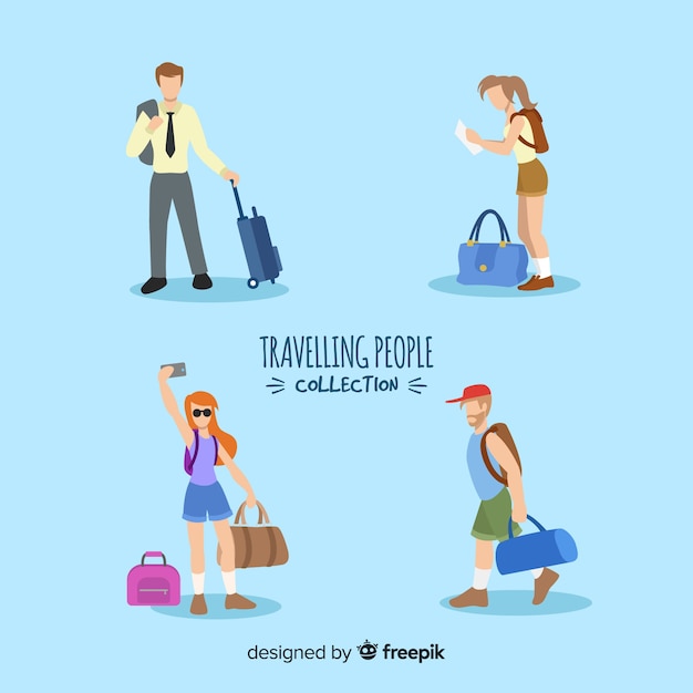 People traveling collection