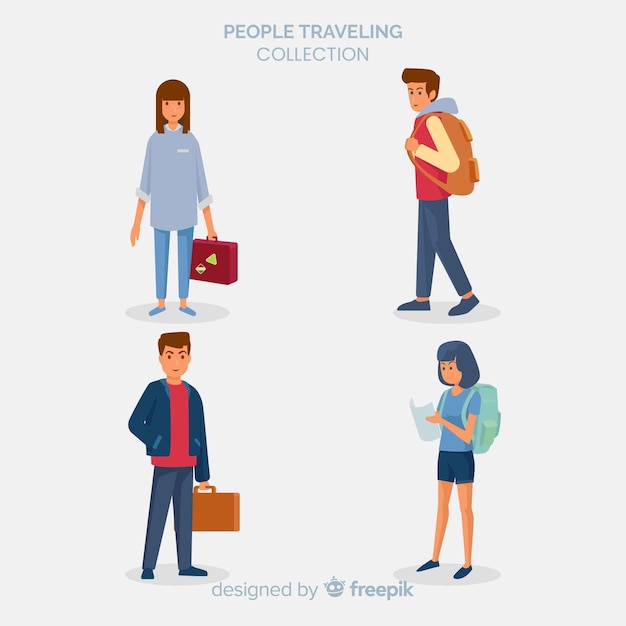 People traveling collection