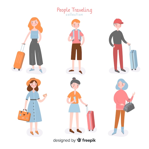 People traveling collection