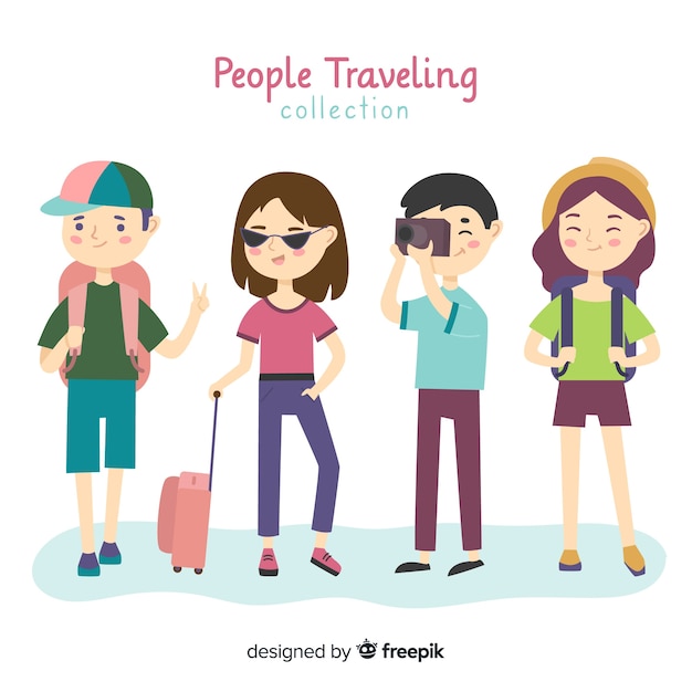 People traveling collection