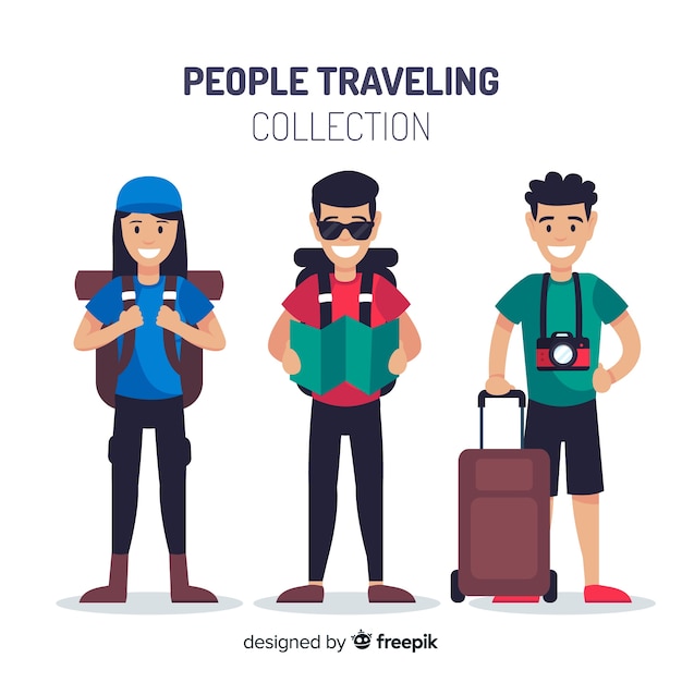 People traveling collection