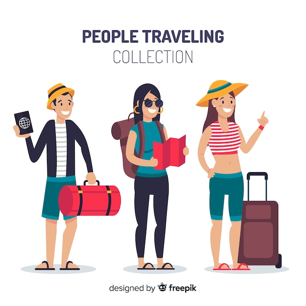 People traveling collection