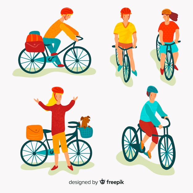 Free vector people traveling collection