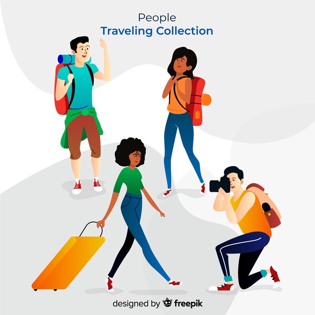 People traveling collection