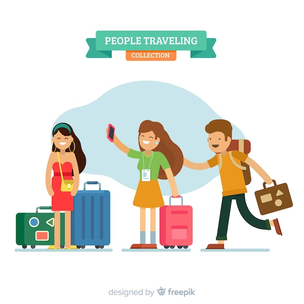 People traveling collection