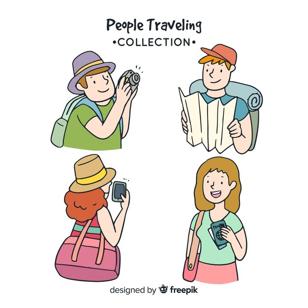 People traveling collection