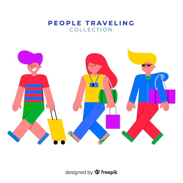 People traveling collection