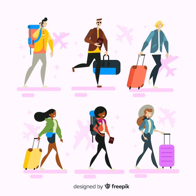 People traveling collection