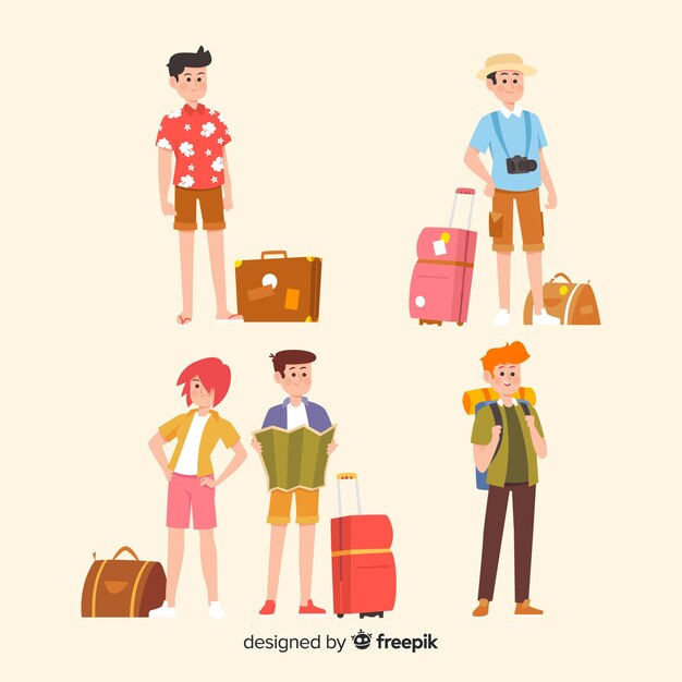 People traveling collection