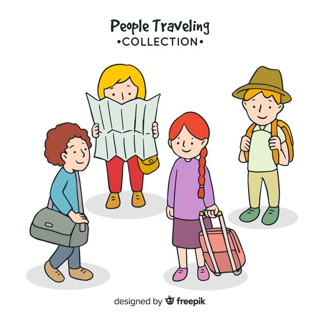 People travelling collection