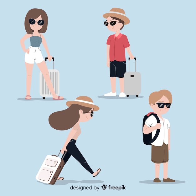 People travelling collection