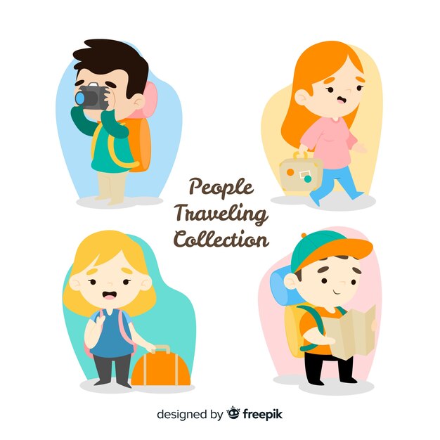 People travelling collection