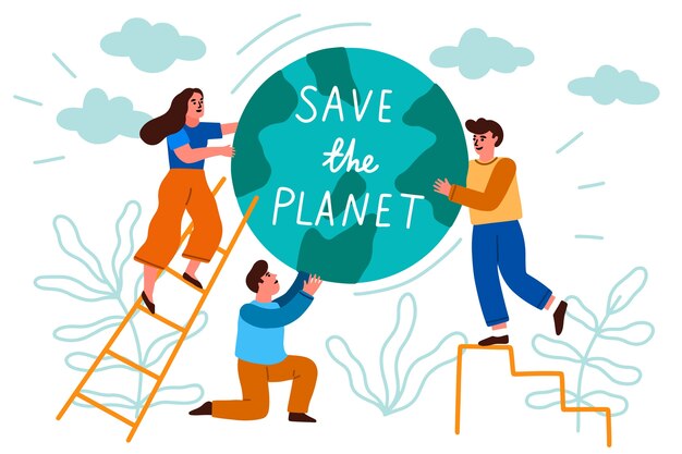 People with save the planet