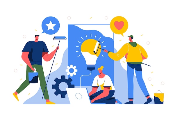 People working together illustration