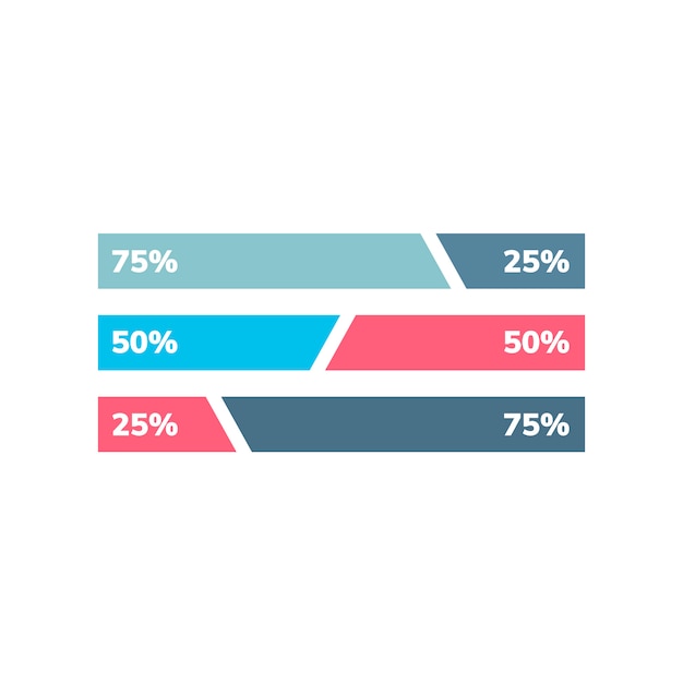 Free vector percentage business bar chart vector