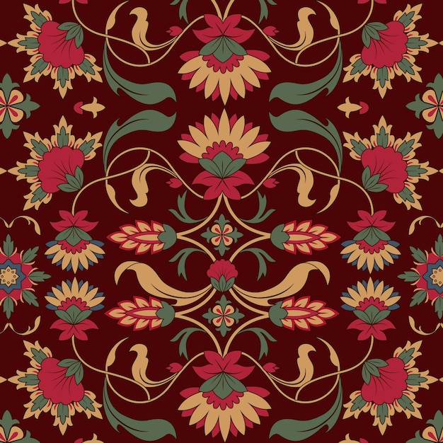 Free vector persian carpet pattern desing