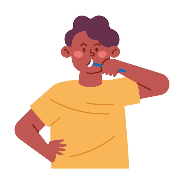 person brushing teeth for health