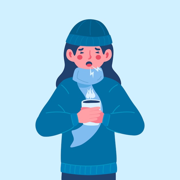 A person with a cold