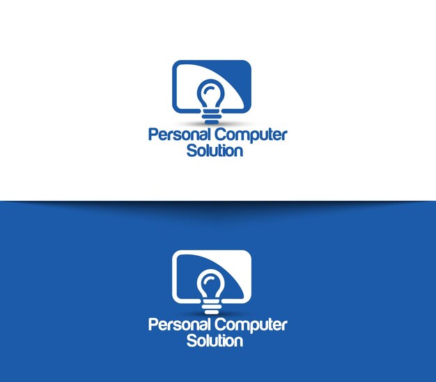 Personal Computer Solution Logo Template Design