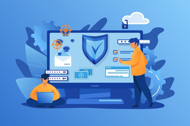 Free Vector personal digital security