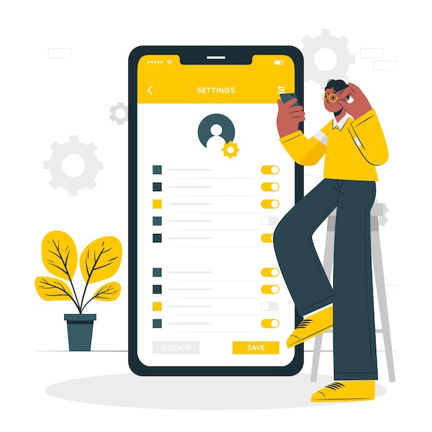 Personal settings concept illustration
