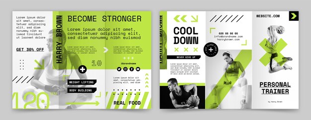 Personal trainer brochure template design