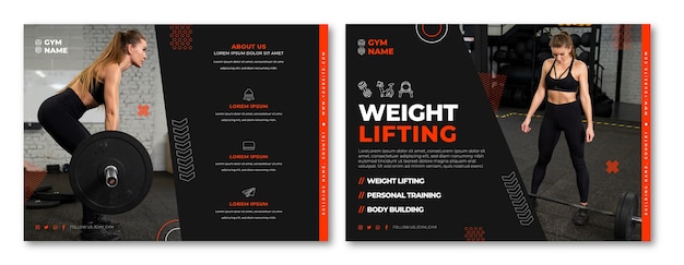 Personal trainer brochure template design