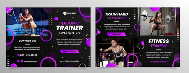 Personal trainer brochure template design