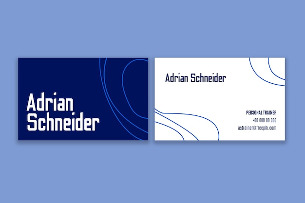 Personal trainer business card template design