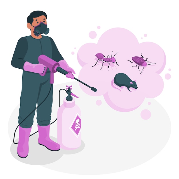 Free Vector pest control concept illustration